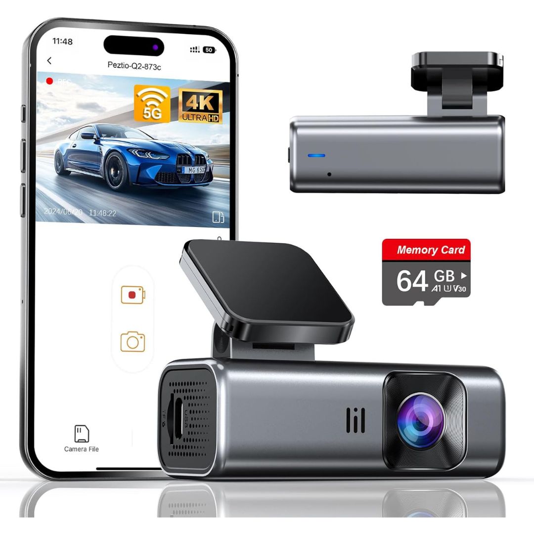 RoadEye™ 4K Dash Cam - 5G WiFi & Night Vision Clarity!