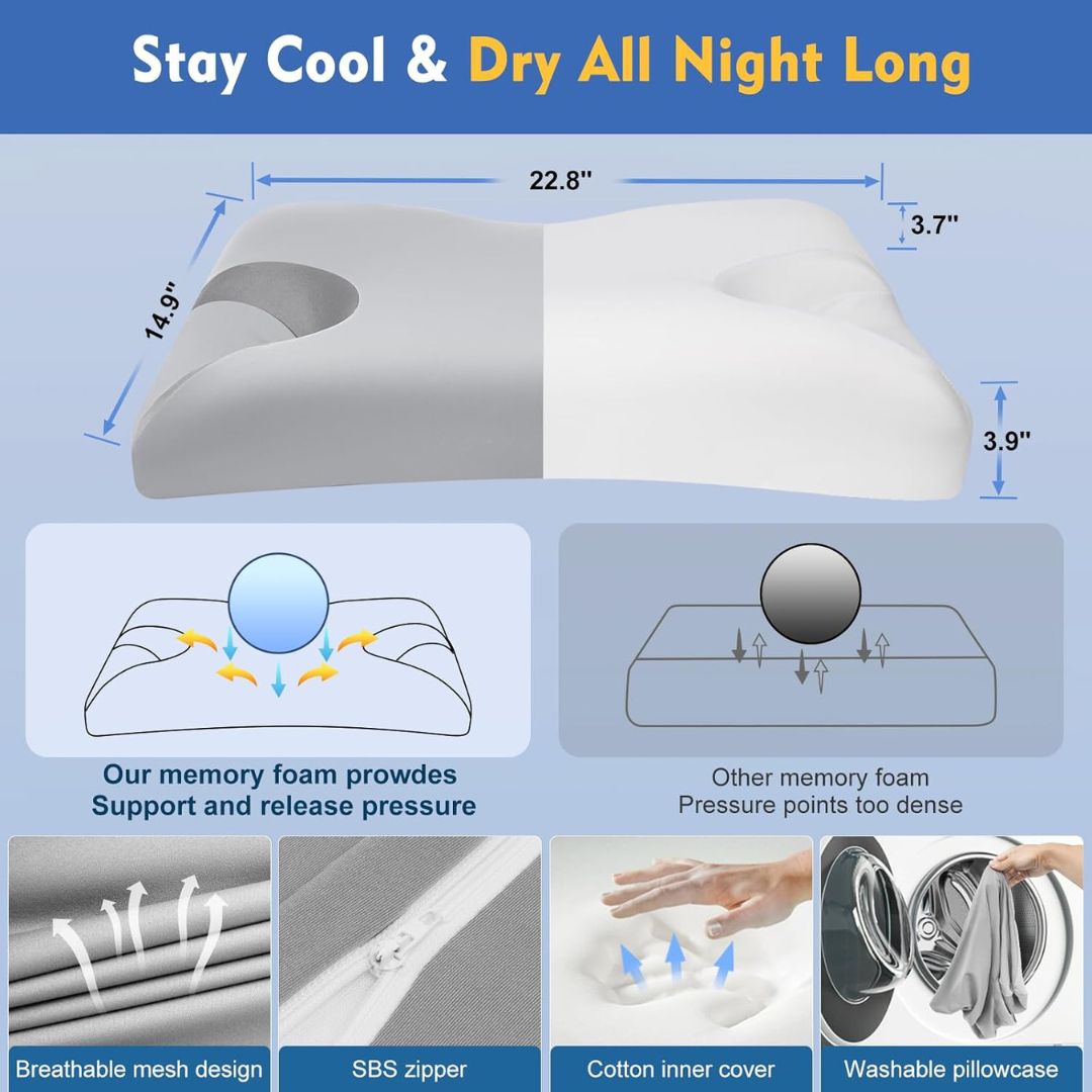 BreatheEase™ Nasal Pillow - Stay Cool & Tangle-Free All Night