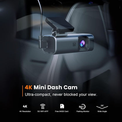 RoadEye™ 4K Dash Cam - 5G WiFi & Night Vision Clarity!
