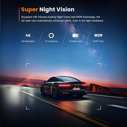 RoadEye™ 4K Dash Cam - 5G WiFi & Night Vision Clarity!