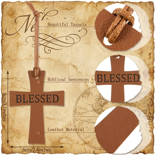 Leather Cross Bible Bookmark